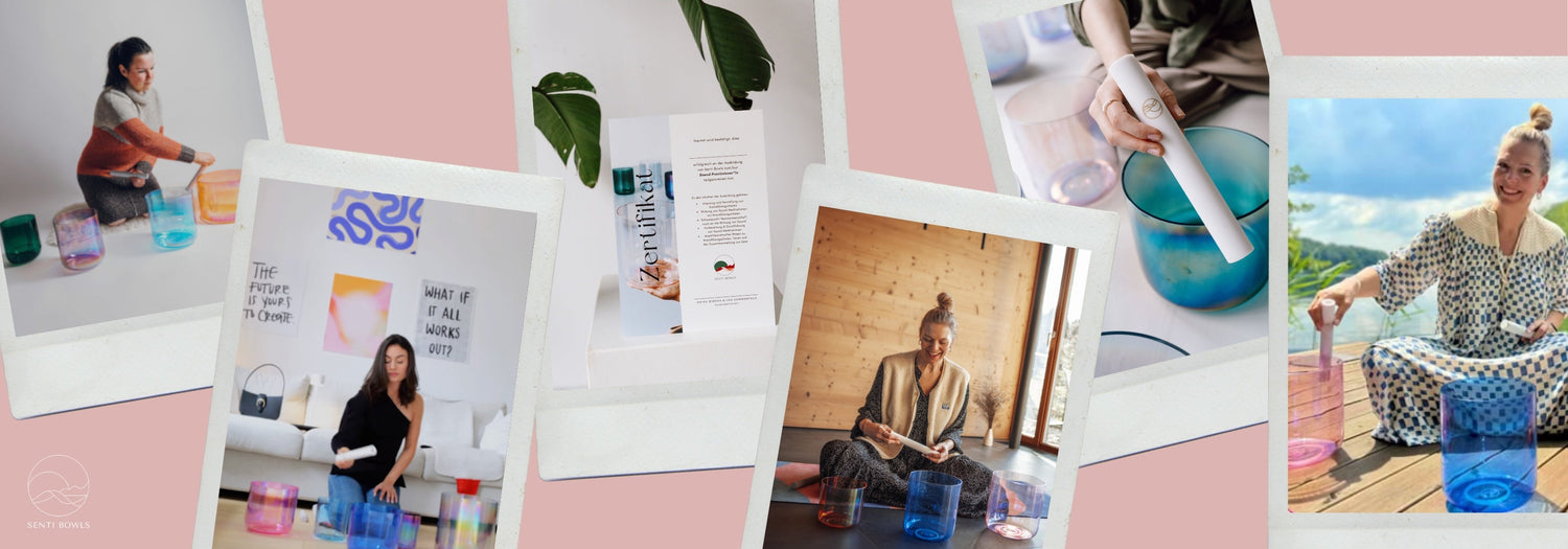 Sound Meditationen mit Kristallklangschalen nach dem Senti Sound Training