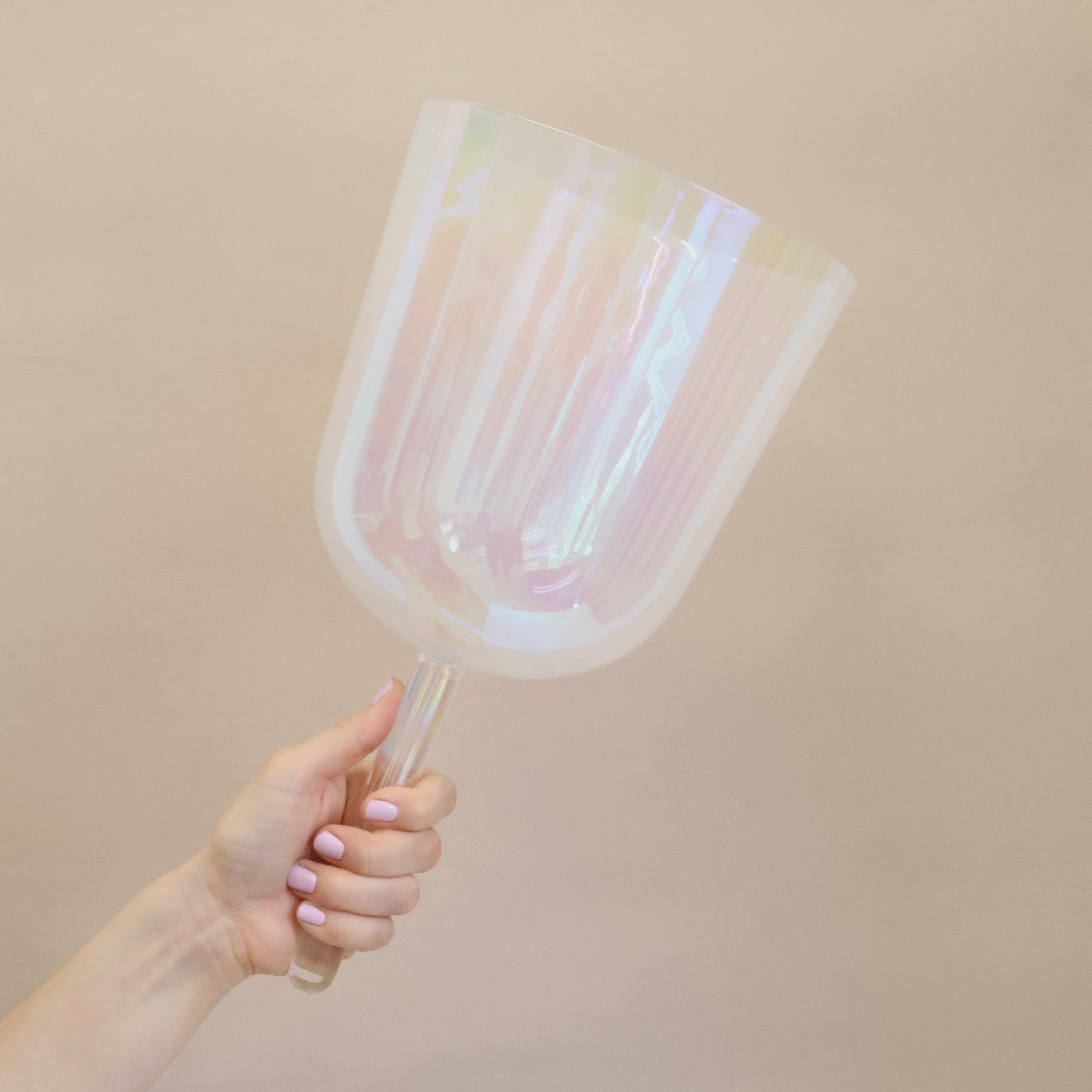 Handle Bowls Kristallklangschale 7.5 Inch Ton G für Sound Meditationen