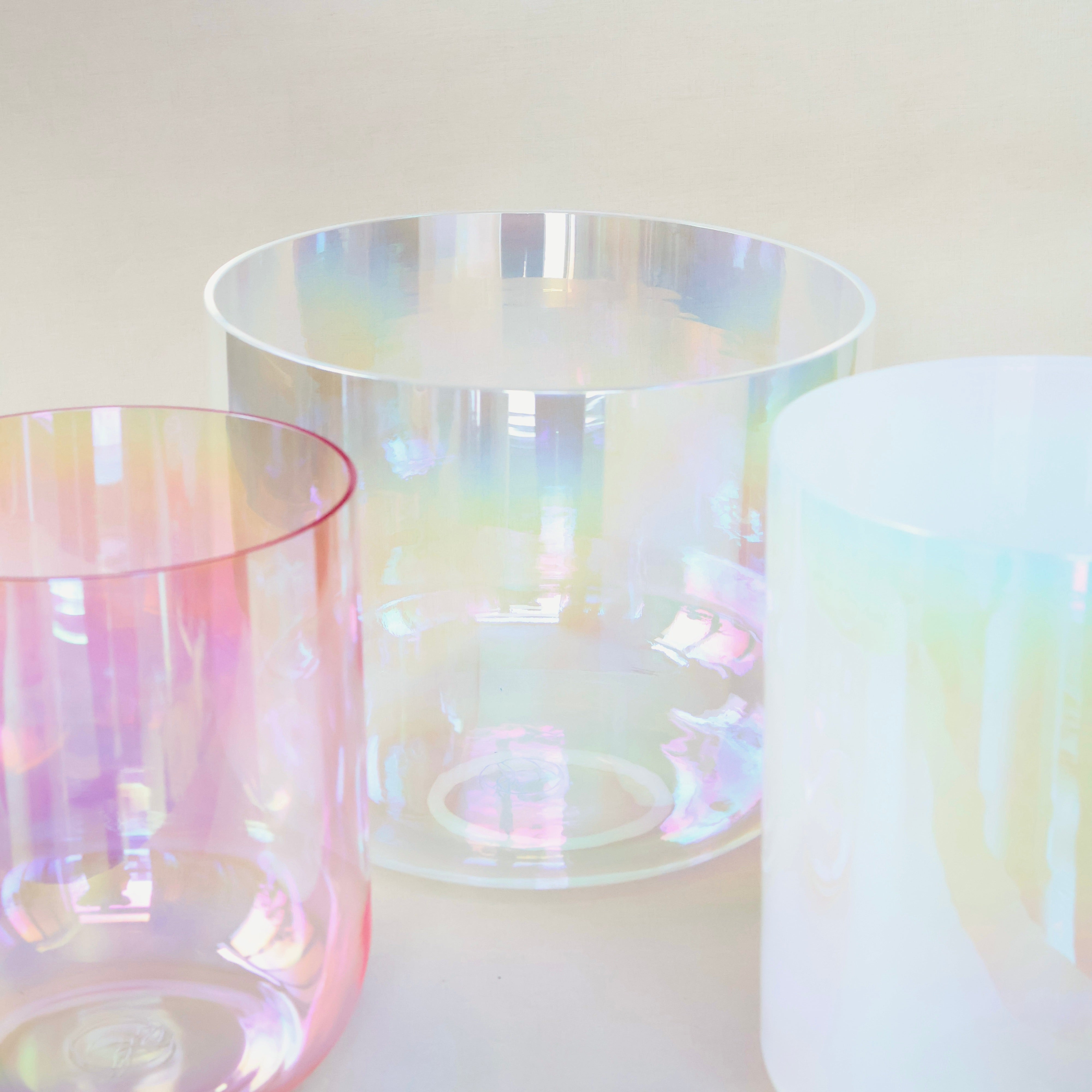 Flora-Set Senti Bowls Kristallklangschalen (Dur), aus Quarzkristall, für wunderschöne Sound Meditation Töne. Jetzt kaufen!