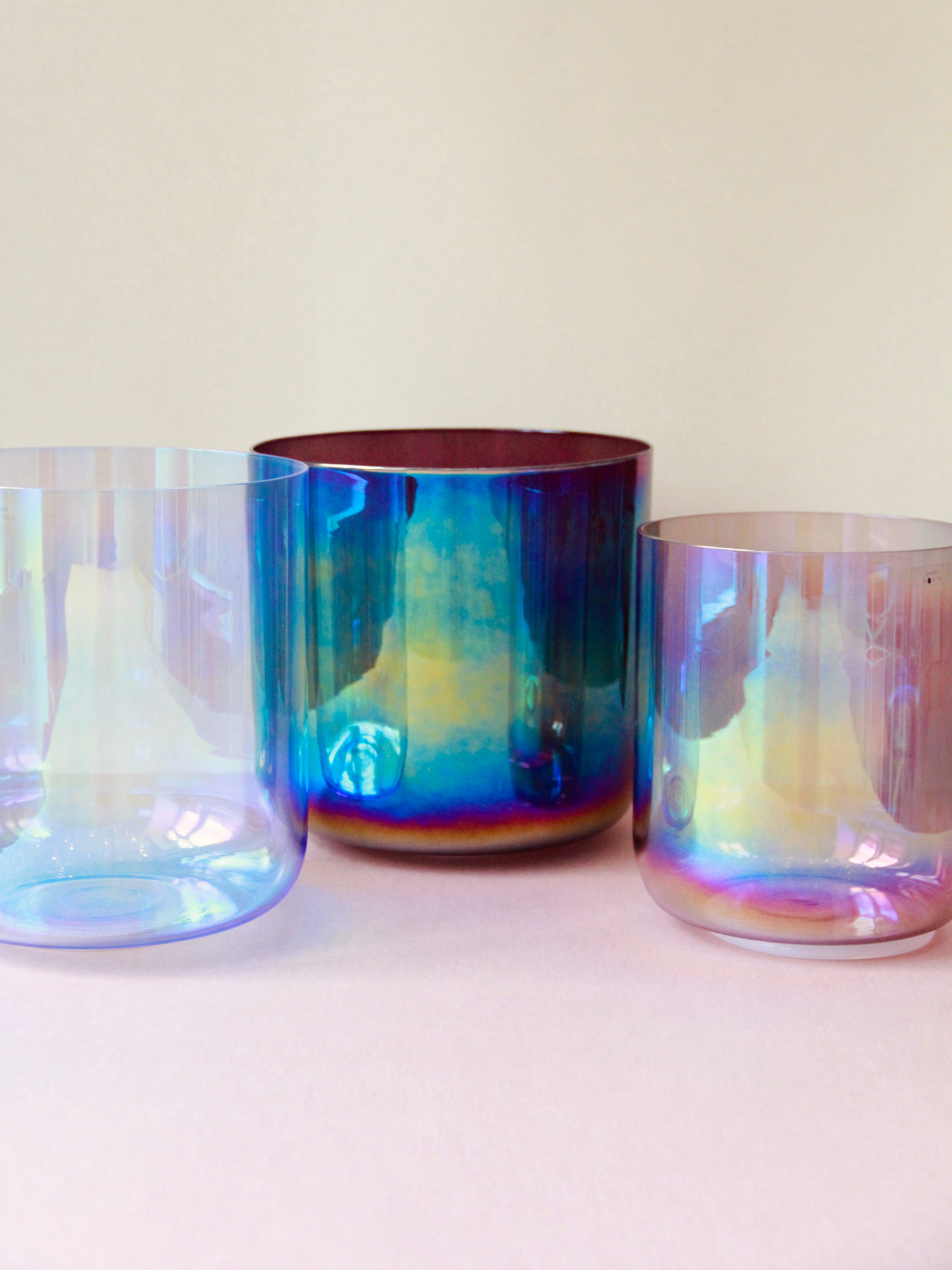 Kristallklangschalen 3er Set Ocean (F# A C#)