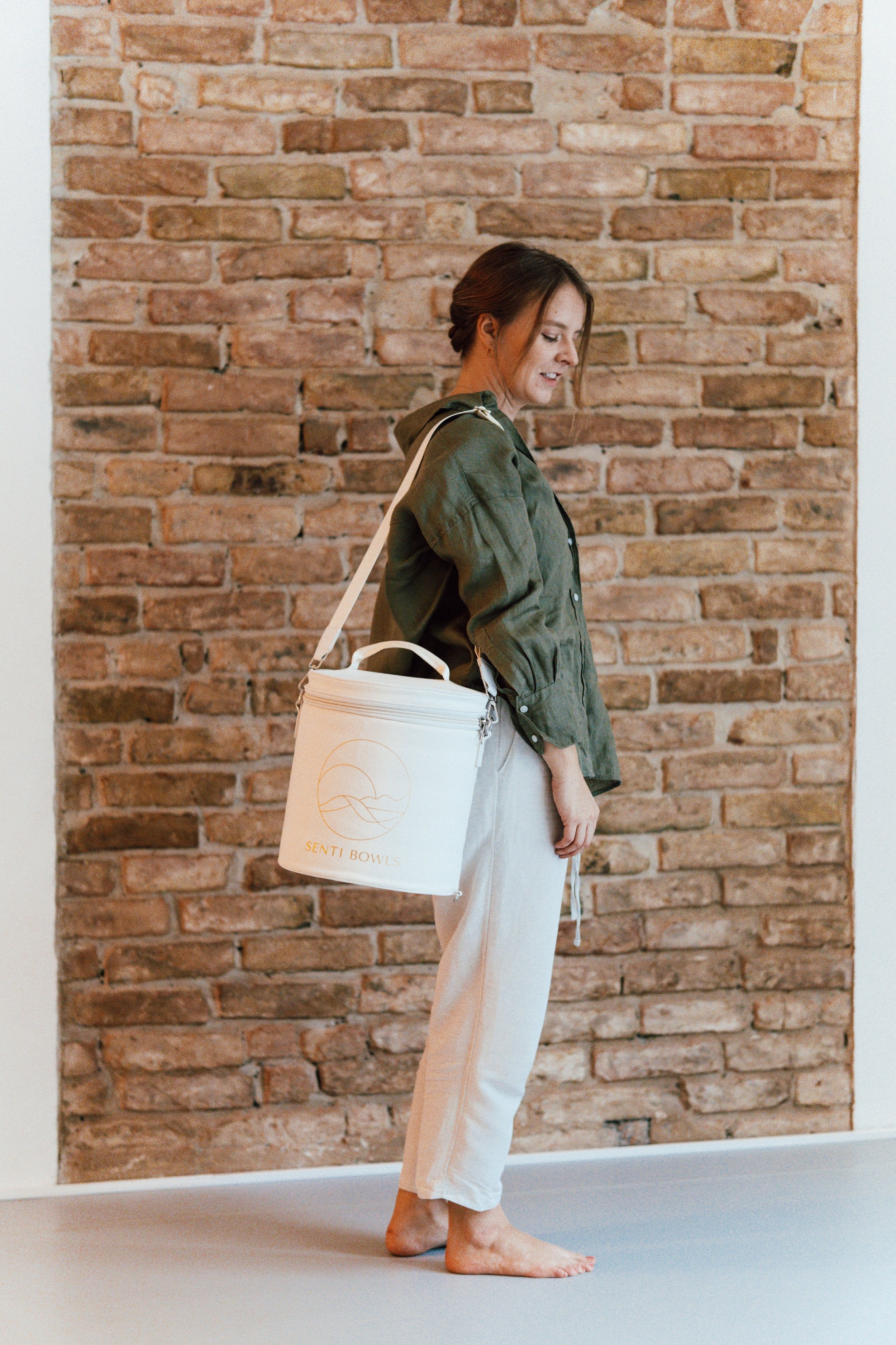 Sicher Tasche für Kristallklangschalen mit Tragegurt