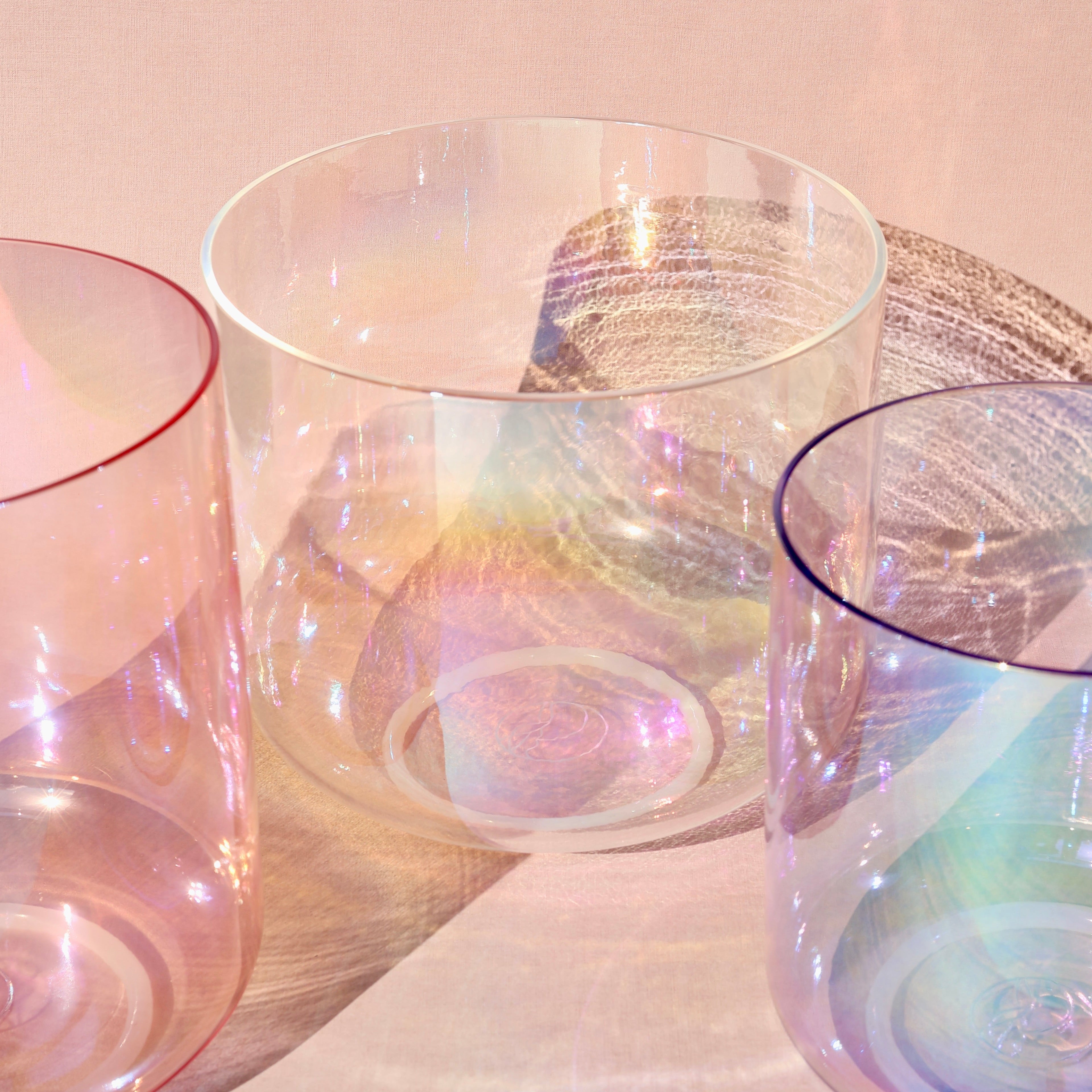 Kristallklangschalen-Set für Sound Mediationen und Soundbäder in der perfekten Harmonie