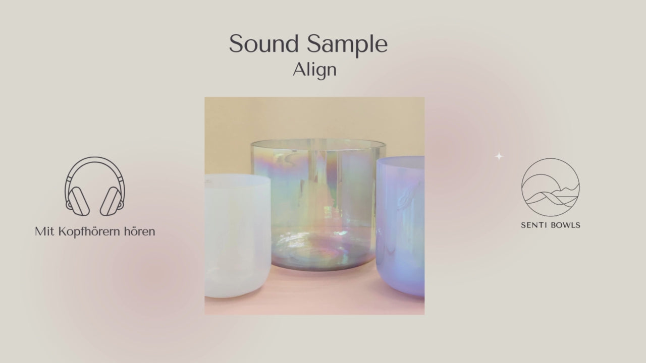 Soundaufnahme zu harmonierten Kristallklangschalen Set Align von Senti Bowls