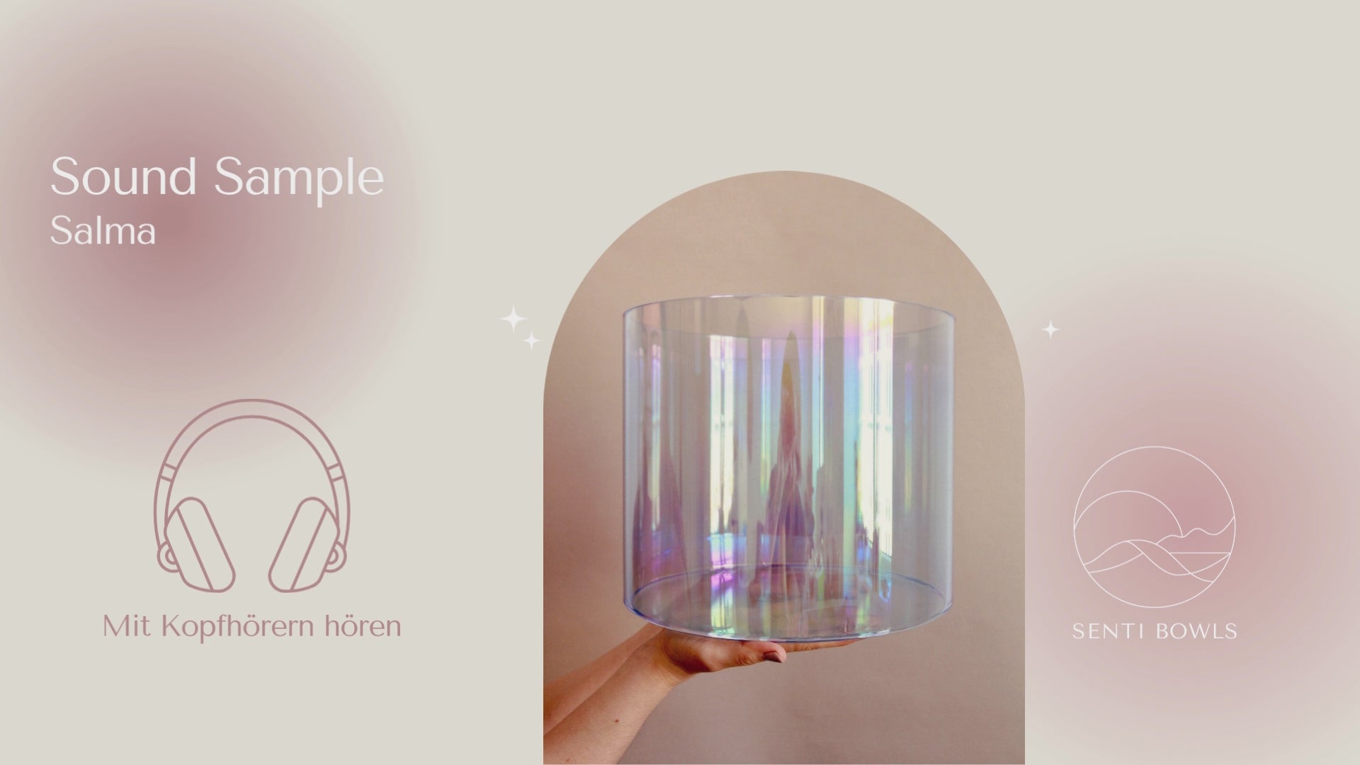 Kristalllangschale Soundprobe Salma Senti Bowls