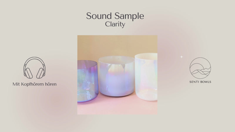 Soundaufnahme Kristallklangschalen Set Clarity von Senti Bowls